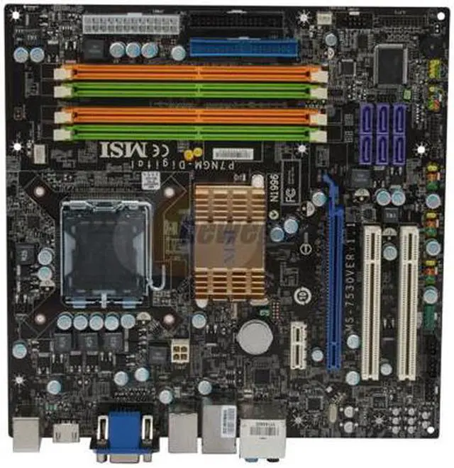 Alt view image 3 of 5 - MSI P7NGM-Digital LGA 775 NVIDIA GeForce 9300 HDMI Micro ATX Intel Motherboard