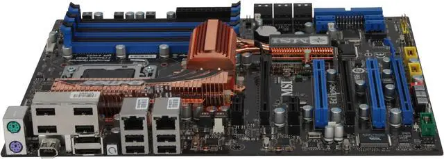 Alt view image 2 of 5 - MSI X58 Eclipse SLI LGA 1366 Intel X58 ATX Intel Motherboard