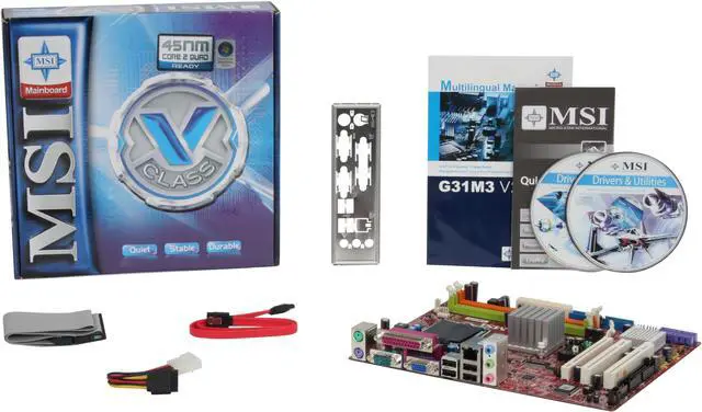 Alt view image 5 of 5 - MSI G31M3-L V2 LGA 775 Intel G31 Micro ATX Intel Motherboard