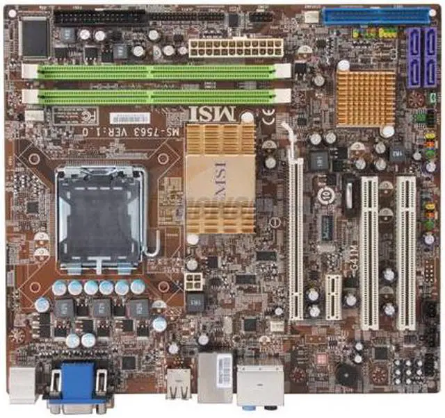 Alt view image 3 of 5 - MSI G41M-FD LGA 775 Intel G41 Micro ATX Intel Motherboard