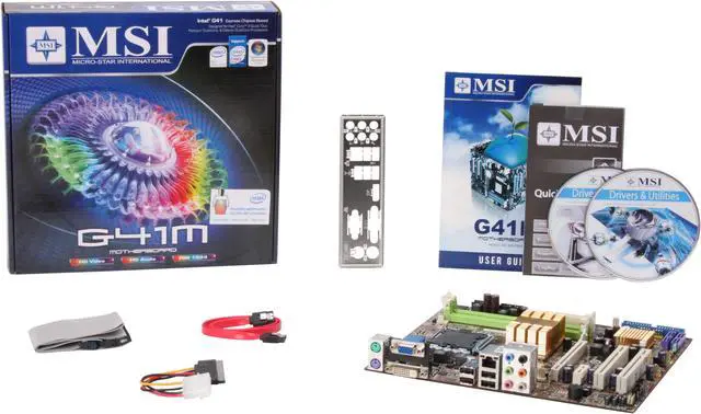 Alt view image 5 of 5 - MSI G41M-FD LGA 775 Intel G41 Micro ATX Intel Motherboard