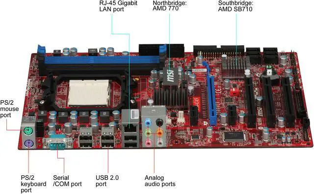 Alt view image 2 of 5 - MSI 770-C45 AM3 AMD 770 ATX AMD Motherboard