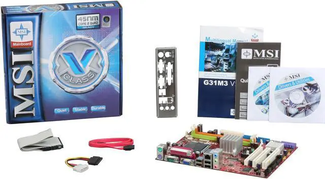 Alt view image 5 of 5 - MSI G31M3-F V2 LGA 775 Intel G31 Micro ATX Intel Motherboard
