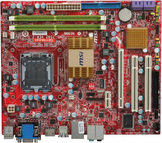 Alt view image 3 of 5 - MSI G41TM-E43 LGA 775 Intel G41 HDMI Micro ATX Intel Motherboard