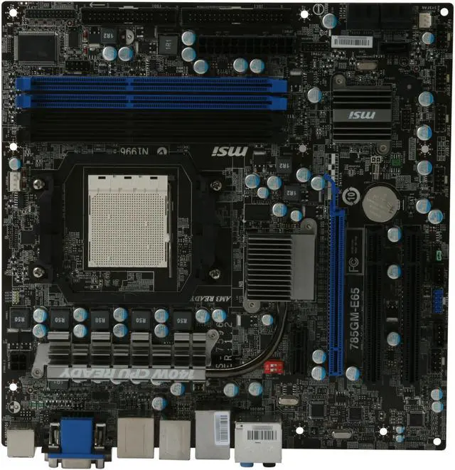 Alt view image 9 of 10 - MSI 785GM-E65 AM3 AMD 785G HDMI Micro ATX AMD Motherboard