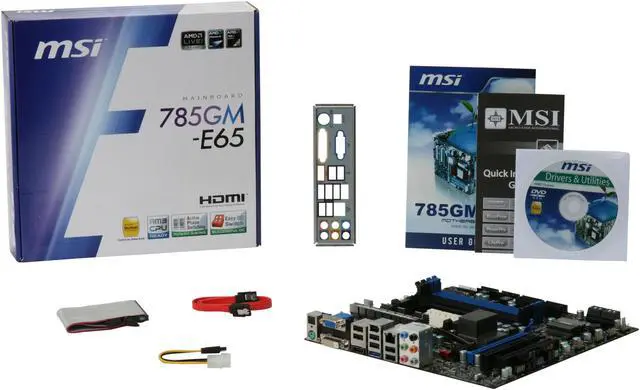 Alt view image 10 of 10 - MSI 785GM-E65 AM3 AMD 785G HDMI Micro ATX AMD Motherboard
