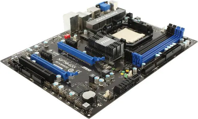 Alt view image 3 of 11 - MSI NF750-G55 AM3 NVIDIA nForce 750a SLI HDMI ATX AMD Motherboard