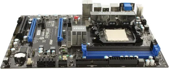 Alt view image 4 of 11 - MSI NF750-G55 AM3 NVIDIA nForce 750a SLI HDMI ATX AMD Motherboard