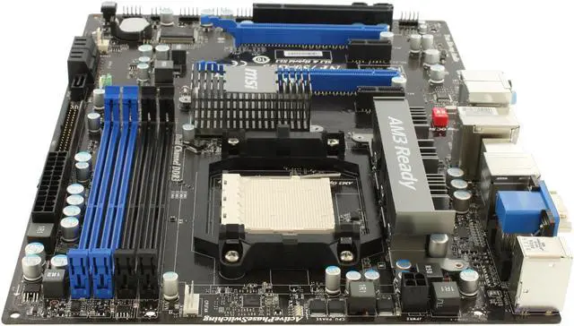 Alt view image 6 of 11 - MSI NF750-G55 AM3 NVIDIA nForce 750a SLI HDMI ATX AMD Motherboard