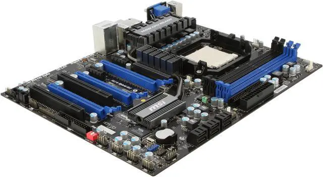 Alt view image 3 of 11 - MSI NF980-G65 AM3 NVIDIA nForce 980a SLI HDMI ATX AMD Motherboard