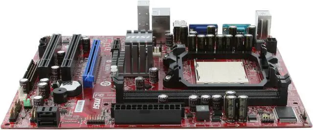Alt view image 4 of 11 - MSI K9N6PGM2-V2 AM3/AM2+/AM2 NVIDIA GeForce 6150SE Micro ATX AMD Motherboard