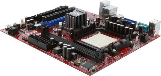 Alt view image 5 of 11 - MSI K9N6PGM2-V2 AM3/AM2+/AM2 NVIDIA GeForce 6150SE Micro ATX AMD Motherboard