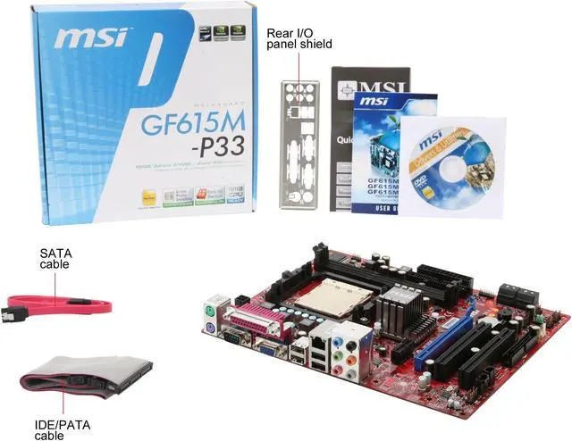 Alt view image 10 of 10 - MSI GF615M-P33 AM3 NVIDIA GeForce 6150SE & nForce 430 Micro ATX AMD Motherboard