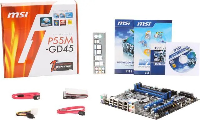 Alt view image 5 of 5 - MSI P55M-GD45 LGA 1156 Intel P55 Micro ATX Intel Motherboard