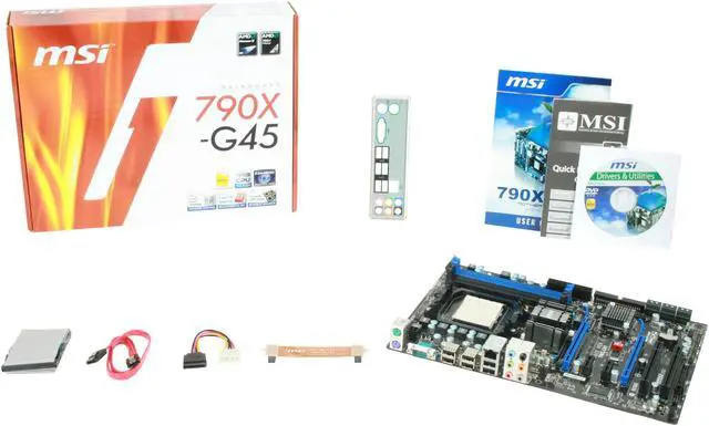 Alt view image 5 of 5 - MSI 790X-G45 AM3 AMD 790X ATX AMD Motherboard