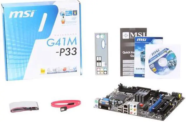 Alt view image 5 of 5 - MSI G41M-P33 LGA 775 Intel G41 Micro ATX Intel Motherboard