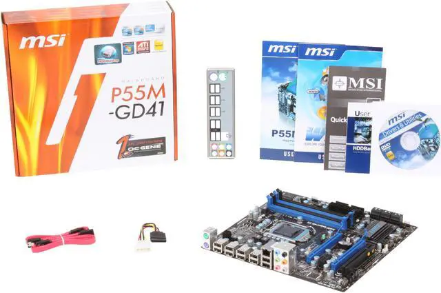 Alt view image 5 of 5 - MSI P55M-GD41 LGA 1156 Intel P55 Micro ATX Intel Motherboard