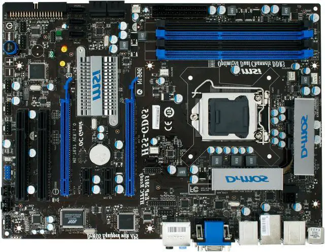 Alt view image 3 of 5 - MSI H55-GD65 LGA 1156 Intel H55 HDMI ATX Intel Motherboard