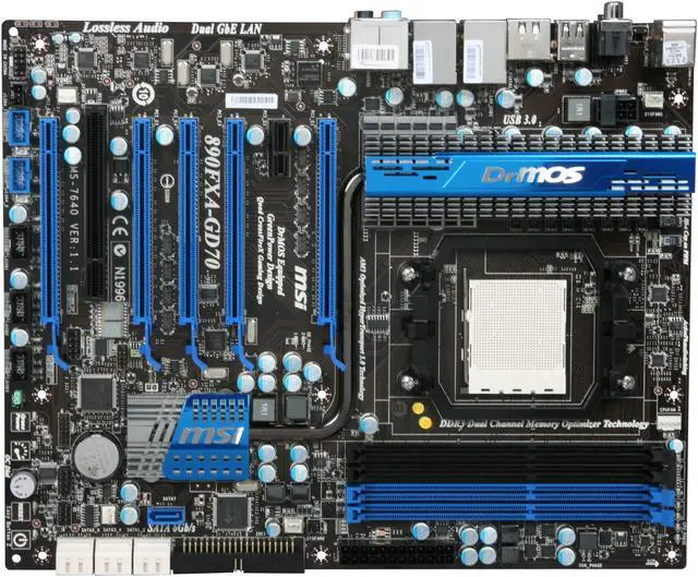 Alt view image 3 of 5 - MSI 890FXA-GD70 AM3+ AMD 890FX USB 3.0 ATX AMD Motherboard