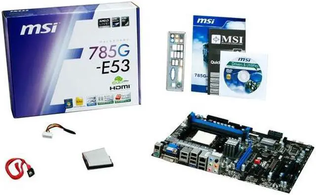 Alt view image 5 of 5 - MSI 785G-E53 AM3 AMD 785G HDMI ATX AMD Motherboard