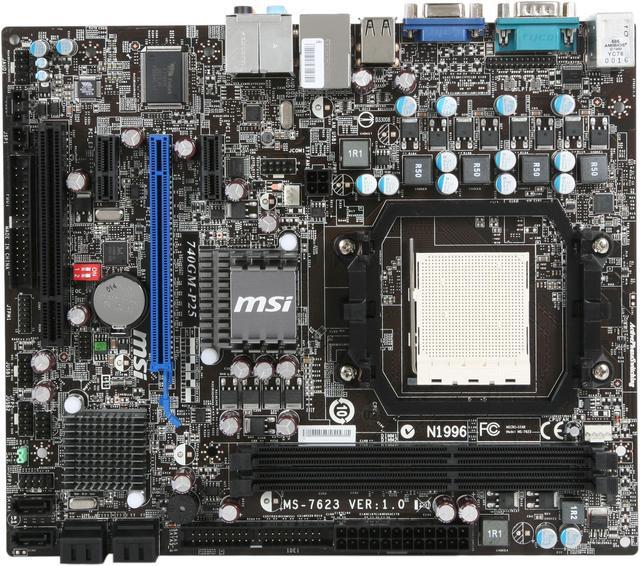 Alt view image 3 of 5 - MSI 740GM-P25 AM3 AMD 740G Micro ATX AMD Motherboard