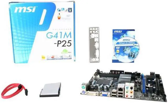 Alt view image 5 of 5 - MSI G41M-P25 LGA 775 Intel G41 Micro ATX Intel Motherboard