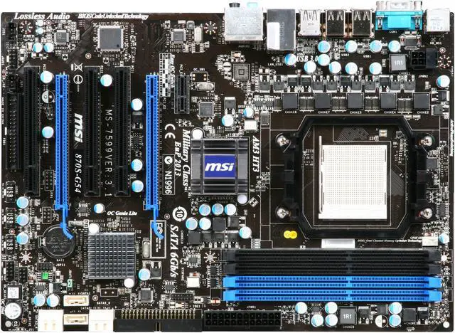 Alt view image 3 of 5 - MSI 870S-G54 AM3 AMD 870 ATX AMD Motherboard