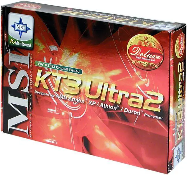 Alt view image 5 of 5 - MSI KT3 Ultra2-R 462(A) VIA KT333 ATX AMD Motherboard