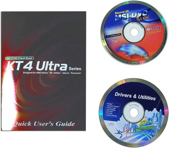 Alt view image 3 of 5 - MSI KT4 Ultra 462(A) VIA KT400 ATX AMD Motherboard