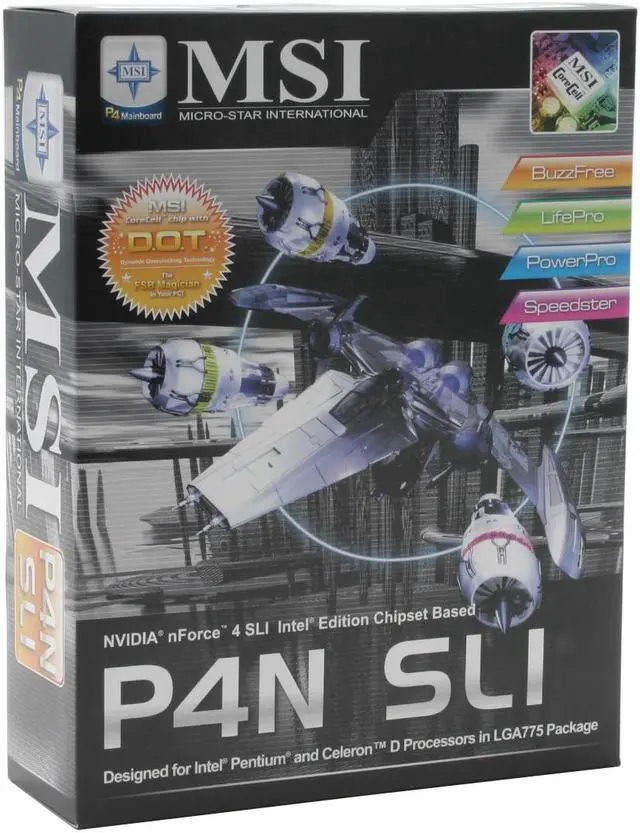 Alt view image 5 of 5 - MSI P4N SLI-FI LGA 775 ATX Intel Motherboard