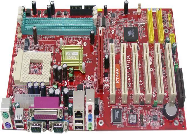 Alt view image 2 of 4 - MSI KT4AV-L 462(A) VIA KT400A ATX AMD Motherboard