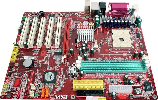 Alt view image 2 of 5 - MSI K8T NEO-FSR 754 VIA K8T800 ATX AMD Motherboard