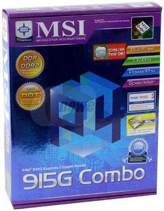 Alt view image 4 of 4 - MSI 915G COMBO-FR LGA 775 Intel 915G ATX Intel Motherboard