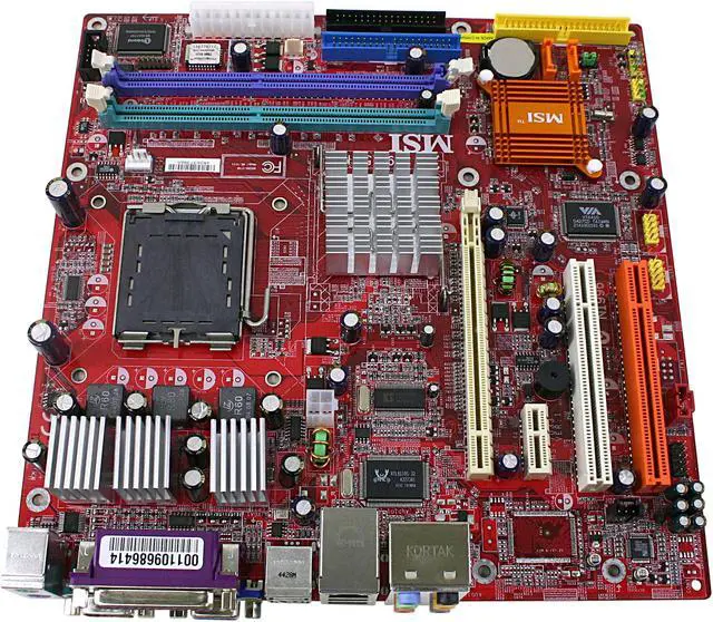 Alt view image 2 of 5 - MSI 915GM-FR LGA 775 Intel 915G Micro ATX Intel Motherboard