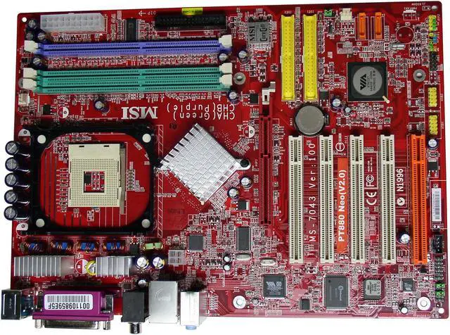 Alt view image 2 of 3 - MSI PT880 NEO-FSR Socket 478 VIA PT880 ATX Intel Motherboard