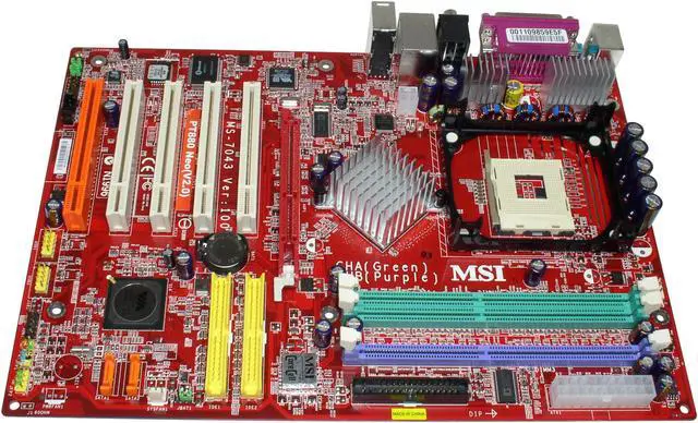 Alt view image 3 of 3 - MSI PT880 NEO-FSR Socket 478 VIA PT880 ATX Intel Motherboard