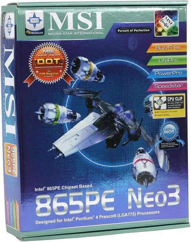 Alt view image 4 of 4 - MSI 865PE Neo3-F LGA 775 Intel 865PE ATX Intel Motherboard