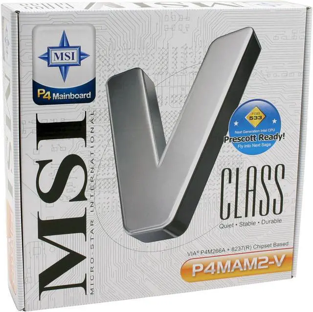 Alt view image 4 of 4 - MSI P4MAM2-V Socket 478 VIA P4M266A Micro ATX Intel Motherboard