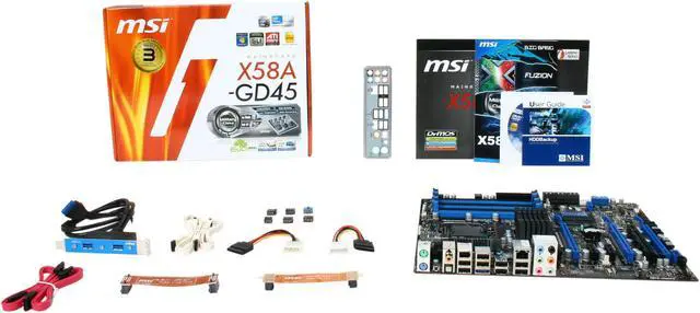 Alt view image 5 of 5 - MSI X58A-GD45 LGA 1366 Intel X58 + ICH10R USB 3.0 ATX Intel Motherboard
