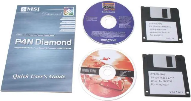 Alt view image 5 of 6 - MSI P4N Diamond LGA 775 NVIDIA nForce 4 SLI Intel Edition ATX Intel Motherboard