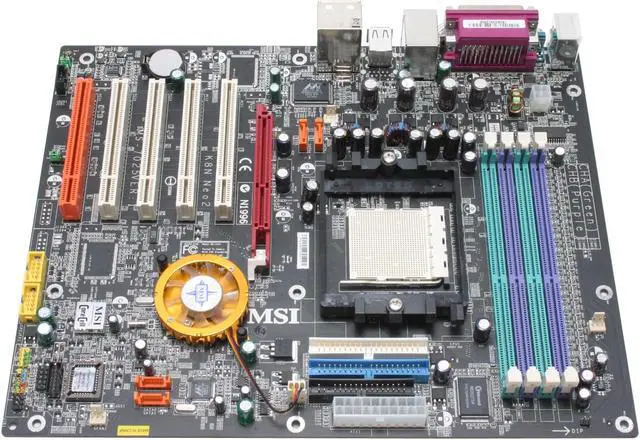 Alt view image 2 of 5 - MSI K8N Neo2-F 939 NVIDIA nForce3 Ultra ATX AMD Motherboard