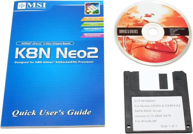 Alt view image 3 of 5 - MSI K8N Neo2-F 939 NVIDIA nForce3 Ultra ATX AMD Motherboard