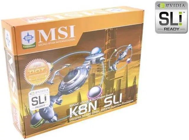 Alt view image 6 of 6 - MSI K8N SLI-F 939 NVIDIA nForce4 SLI ATX AMD Motherboard