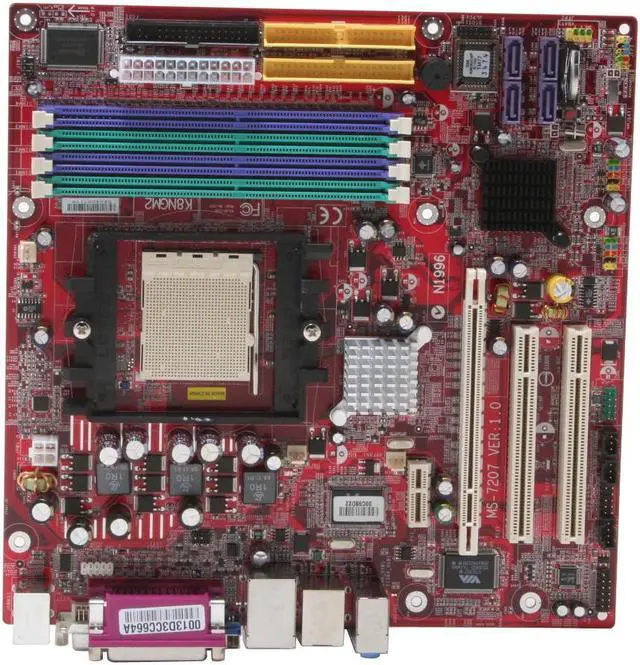Alt view image 3 of 6 - MSI K8NGM2-FID 939 NVIDIA GeForce 6150 Micro ATX AMD Motherboard