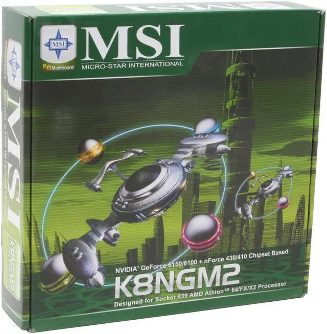 Alt view image 6 of 6 - MSI K8NGM2-FID 939 NVIDIA GeForce 6150 Micro ATX AMD Motherboard