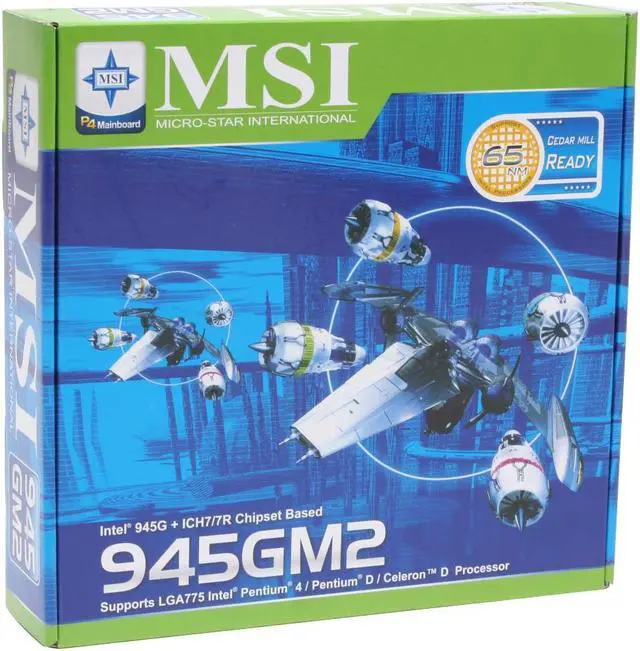 Alt view image 5 of 5 - MSI 945GM2 H-F LGA 775 Intel 945G Micro ATX Intel Motherboard