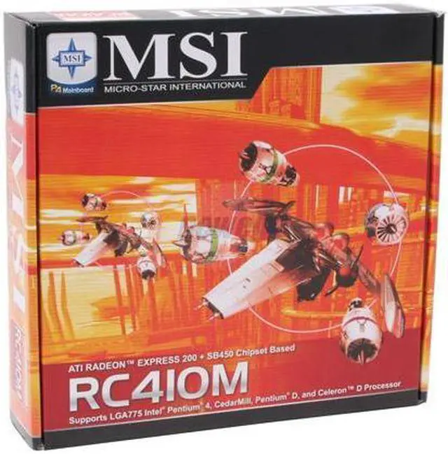 Alt view image 4 of 4 - MSI RC410M-L LGA 775 ATI Radeon Xpress 200 Micro ATX Intel Motherboard
