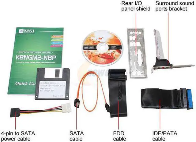 Alt view image 4 of 5 - MSI K8NGM2-NBP 939 NVIDIA GeForce 6150 Micro ATX AMD Motherboard