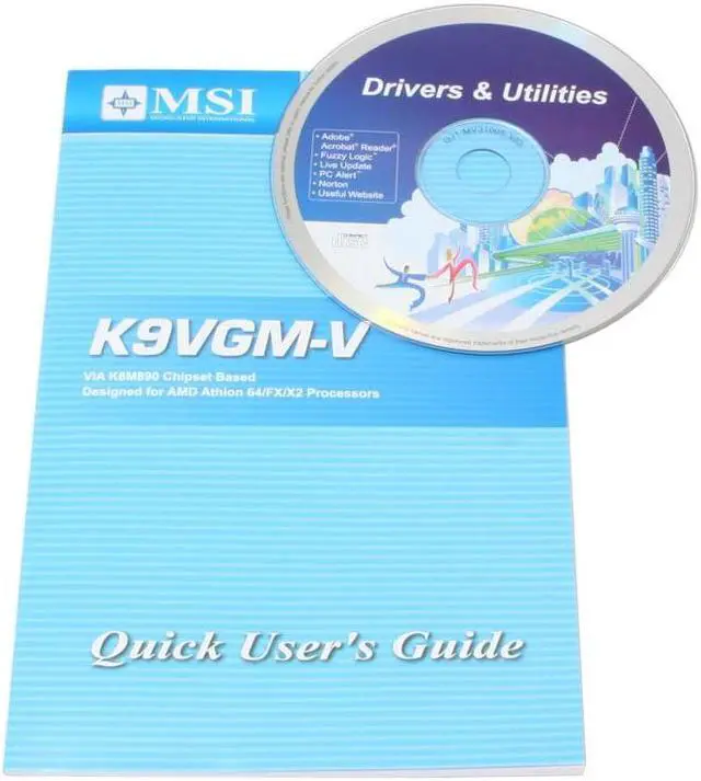 Alt view image 6 of 7 - MSI K9VGM-V AM2 VIA K8M890 Micro ATX AMD Motherboard