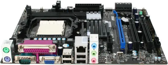 Alt view image 2 of 5 - MSI GF615M-P31 AM3 NVIDIA GeForce 6150SE & nForce 430 Micro ATX AMD Motherboard
